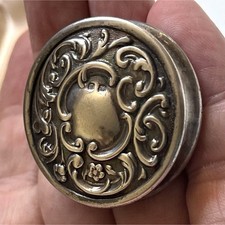 Antique 1923 Sterling Silver Snuff or Pill Box Birmingham 925 Synyer & Beddoes  picture