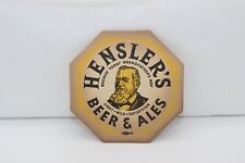 Vintage Hensler's Beer & Ales Beer Coaster 4.25