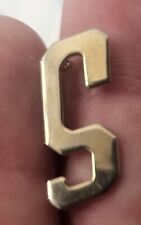 VTG Lapel Pinback Hat Pin Gold Tone Letter S BROOCH STYLE  picture