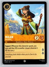 Disney Lorcana Mulan Free Spirit 10/204 Set 9 Dreamborn Princess Trading Card picture