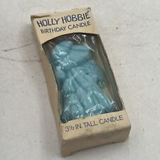 VTG Holly Hobbies Candle Blue New 3 1/2