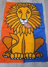 VTG Ulster Linen Tea Towel Wall Hanging Lion Union Jack Flag Ireland 19x29