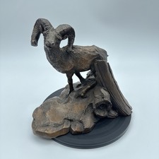 Vtg 1982 National Wildlife Federation Bighorn Ram Bronze Sculpture Ron Chapel  picture