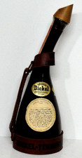 VTG George Dickel Tennessee Whiskey Amber Souvenir Bottle  - Leather Strap picture