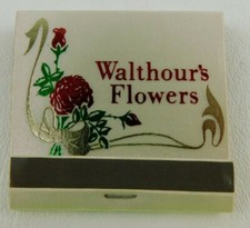 Walthour's Flowers Gadsden AL Front Strike Full Unstruck Vintage Matchbook Ad picture