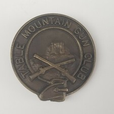 VINTAGE TABLE MOUNTAIN GUN CLUB MARKSMAN BELT BUCKLE picture