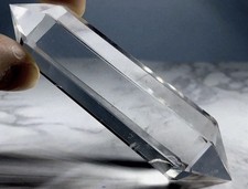 Natural Vogel Cut Quartz Crystal Specimen Double Point Generator Madagascar picture