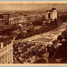 c1910s Buenos Aires Argentina Birds Eye Vista Panorama Car Park City Square A191 picture