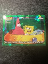 # 2025 Topps Chrome SpongeBob SquarePants Sapphire Green /99 #14 PACK FRESH NM picture