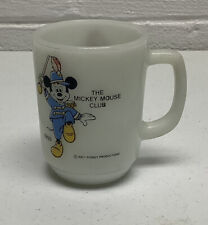 1955 Vintage Mickey Mouse Club Pepsi Collector Mug Milk Glass Anchor Hocking picture