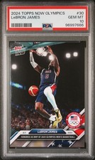 2024 TOPPS NOW OLYMPIC GAMES #30 LEBRON JAMES PSA 10 picture