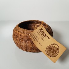  Pine Needle Woven Basket With Black Walnut Dyed by Glennet Golden picture