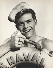c. 1950's Cute Navy Sailor with Cigarette Large Photograph by SAL TERRACINA picture