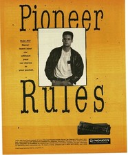 1992 PIONEER Detachable Face Car Stereo Vintage Print Ad picture