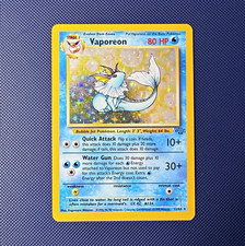 Vaporeon 12/64 Jungle Holo Rare Unlimited 80 HP English Pokemon TCG picture