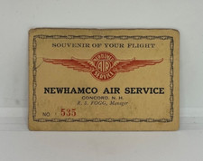 Antique BUSINESS CARD Newhamco Air Service Flight Souvenir Card Concord NH USA picture
