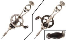 Founder's Grade Millers Falls No. 4 Nickel Plated Jeweler's Drill - mjdtoolparts picture