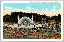 K54/ Russells Point Indian Lake Ohio Postcard c1937 Open Air Dance Hall  331 picture
