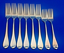 Towle Silver Eclipse 6 Dinner Forks 2 Salad Forks Nice Condition picture