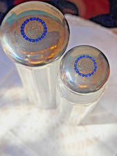 Antique Art Nouveau Solid Silver & Guilloché Enamel Toiletry Bottles •Franzi picture