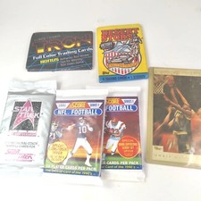 NOS Mixed Lot Trading Cards Tron 1991 Football Star Trek Desert Storm picture