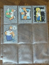 1990 Topps The Simpsons Homer Simpson Sticker Lot #7 #9 #13 #22 Pack Fresh NM picture