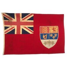 Vintage Cotton Canada Red Ensign Flag Cloth Old Canadian Union Jack Mid Century picture