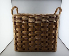 LARGE Vintage Hand Woven Rectangle Gathering Harvest Basket  13