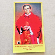 FATHER JERZY POPIELUSZKO RELIC EX INDUMENTIS 2ST CLASS VATICAN GIFT RARE picture