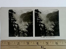 Wengen Lauterbrunnen Valley Stereoview Wehrli A.G. Switzerland 1900s Alps picture