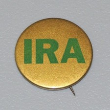 IRA Irish Republican Army Irish Northern Aid Ireland Cause Pinback Button VTG picture