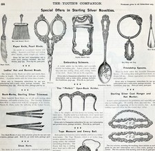 Sterling Silver Household Novelties 1897 Advertisement Victorian Full Page DWII5 picture