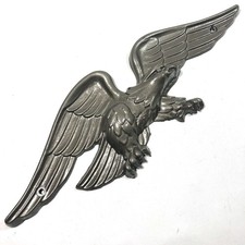 Vintage Antique Eagle Plaque Art Emblem Gunmetal Finish Plastic 13 Inch New picture