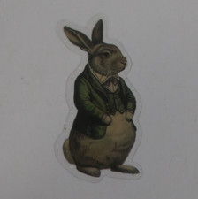 Mr. Rabbit Wearing Green Jacket Transparent Sticker 2.38