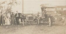 Classic Car Automobiles Gentleman And Cute Young Boy Real Photo Vintage Postcard picture