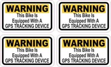 2.5in x 1.5in Bike Equipped with GPS Tracking Vinyl Stickers Signs Decals picture