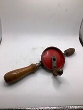 VTG Stanley No 1221 Egg Beater tyle Hand Crank Drill USA Wood Handle picture