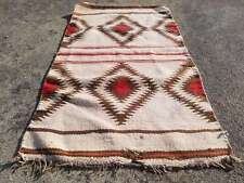 Antique Navajo Handwoven Native American Indian Rug Wool Blanket Carpet 96x54cm picture