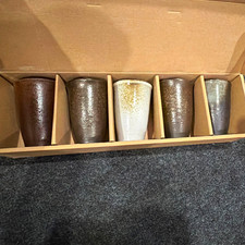 Japan Utsuwa No Yakata Tea Cup Japanese Tableware  5PC Set  , New in Box picture