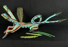 Two Headed Hand Made Painted Mexican Alebrije Oaxacan Folk Art VTG Dragon picture
