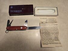 Vintage Victorinox Pioneer Red Alox Old Cross Swiss Army Knife With Box picture