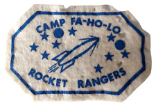 Vintage Felt Camp FA-HO-LO Rocket Rangers Faholo Troop Patch 3.25