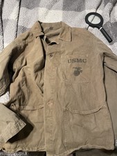 WW2 USMC Reproduction HBT Herringbone Twill Utility Jacket Size 43