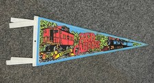 Vintage Red Caboose Motel Pennant Lancaster PA Train Strasburg Railroad Felt 26” picture