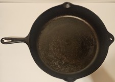 Vintage Cast Iron Skillet No. 14 15” Unmarked BSR  picture