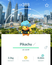 ⚡ PokéXciting PIKACHU Turquoise 🇲🇾 Kuala Lumpur Background | Pokémon GO Trade picture