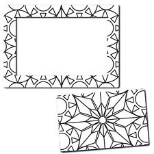 Color Your Own Christmas Star Picture Frame DIY Holiday Magnet Decal, 5x7 Inches picture