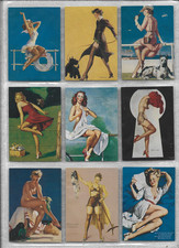 9 Sexy Gil Elvgren Pinup Paintings on Mint Calendar Pinups Trading Cards 1994 G picture