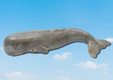POD Studio Pottery Edgecomb Maine Vtg Sperm Whale Sculpture 12