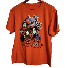 Vintage 90s Halloween Short Sleeve All Over Print Mens T- Shirt Full Size S-5XL picture